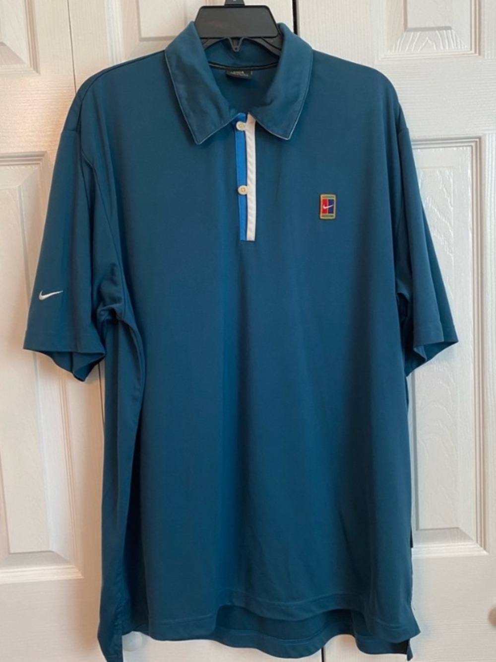 Men's Nike Polo Short Sleeve Shirt Size Large Blue